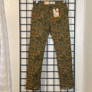 Levi's 510 Skinny Leg Stretch Camouflage Pants Unisex | New